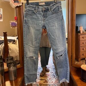 Free People Raw Hem Skinny Crop